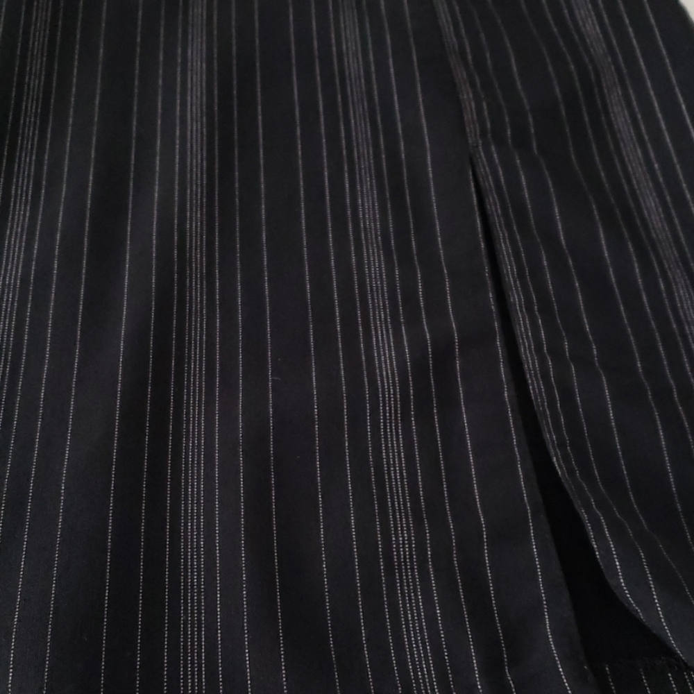 Black pin striped pencil skirt